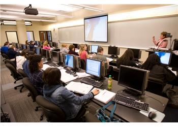 lecture with students and computers