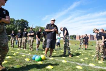 rotc training with instructor and cadets